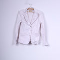 Marc Aurel Jeans Womens S Blazer White Jacket Single Breasted Cotton Top