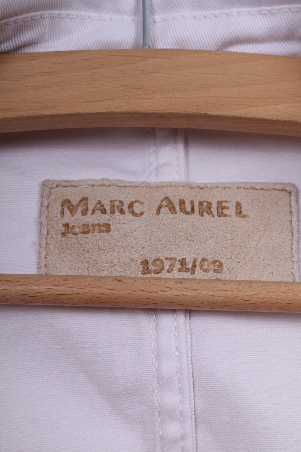 Marc Aurel Jeans Womens S Blazer White Jacket Single Breasted Cotton Top