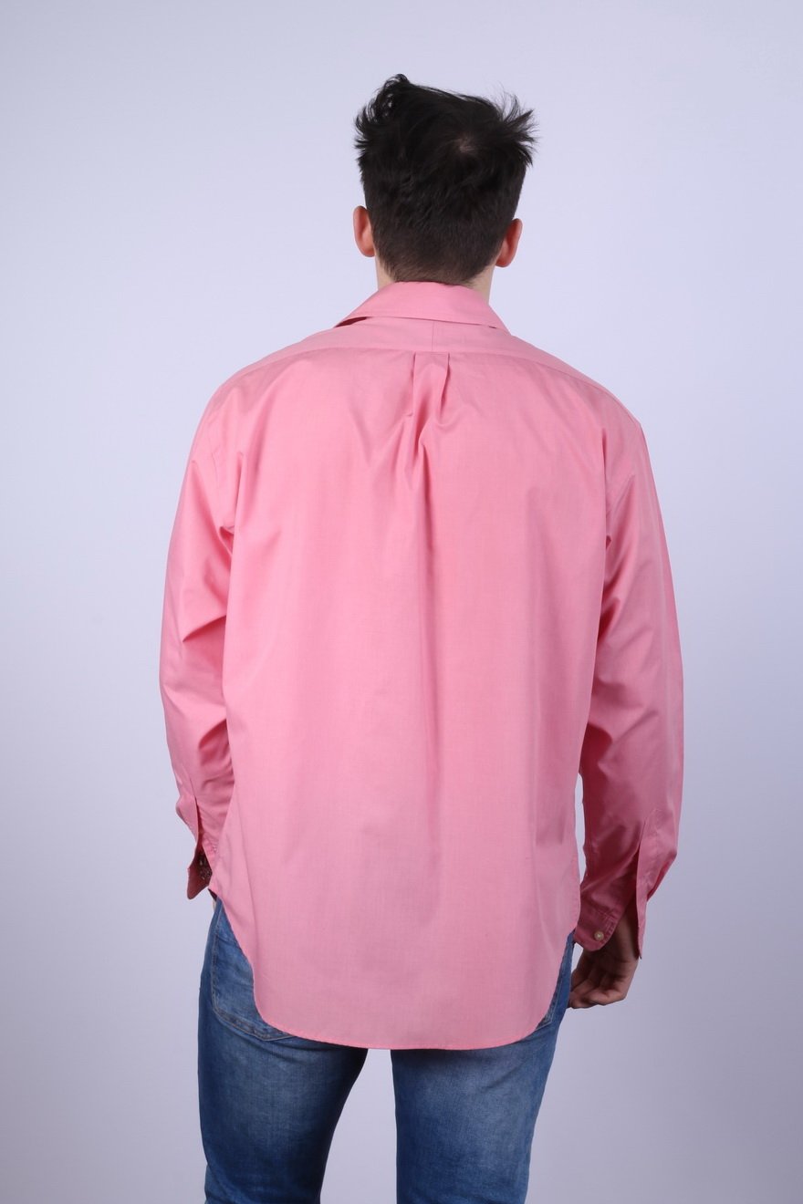Polo By Ralph Lauren Men 16.5 XL Casual Shirt Pink Cotton Yarmouth Long Sleeve Top