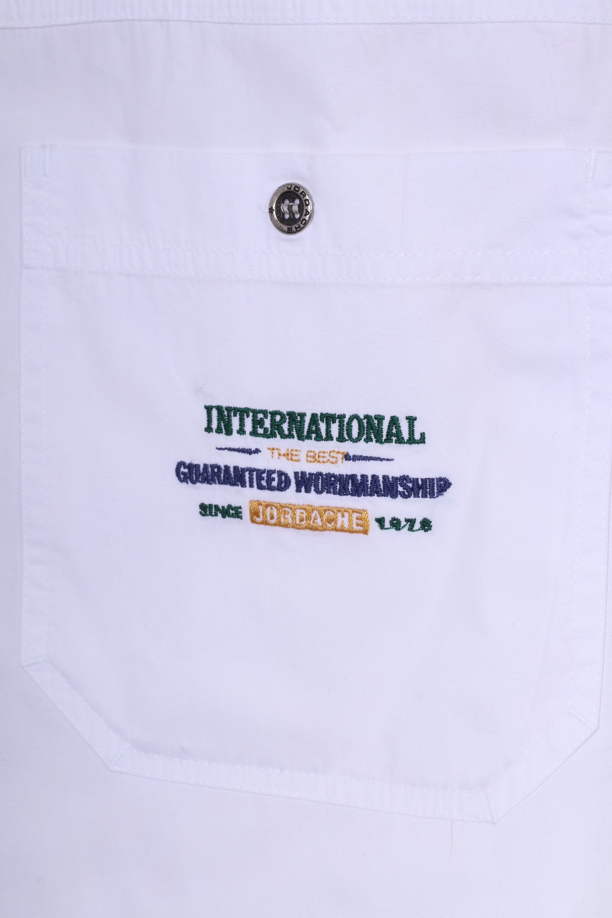 Jordache Jeanswear Mens S Casual Shirt White Short Sleeve Top Vintage