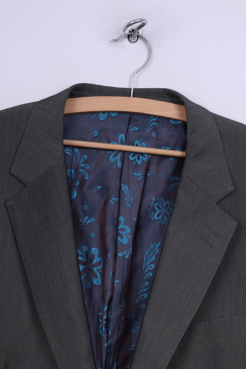 Jacamo Mens 48R 3XL Blazer Single Breasted Shoulder Pads Jacket Grey