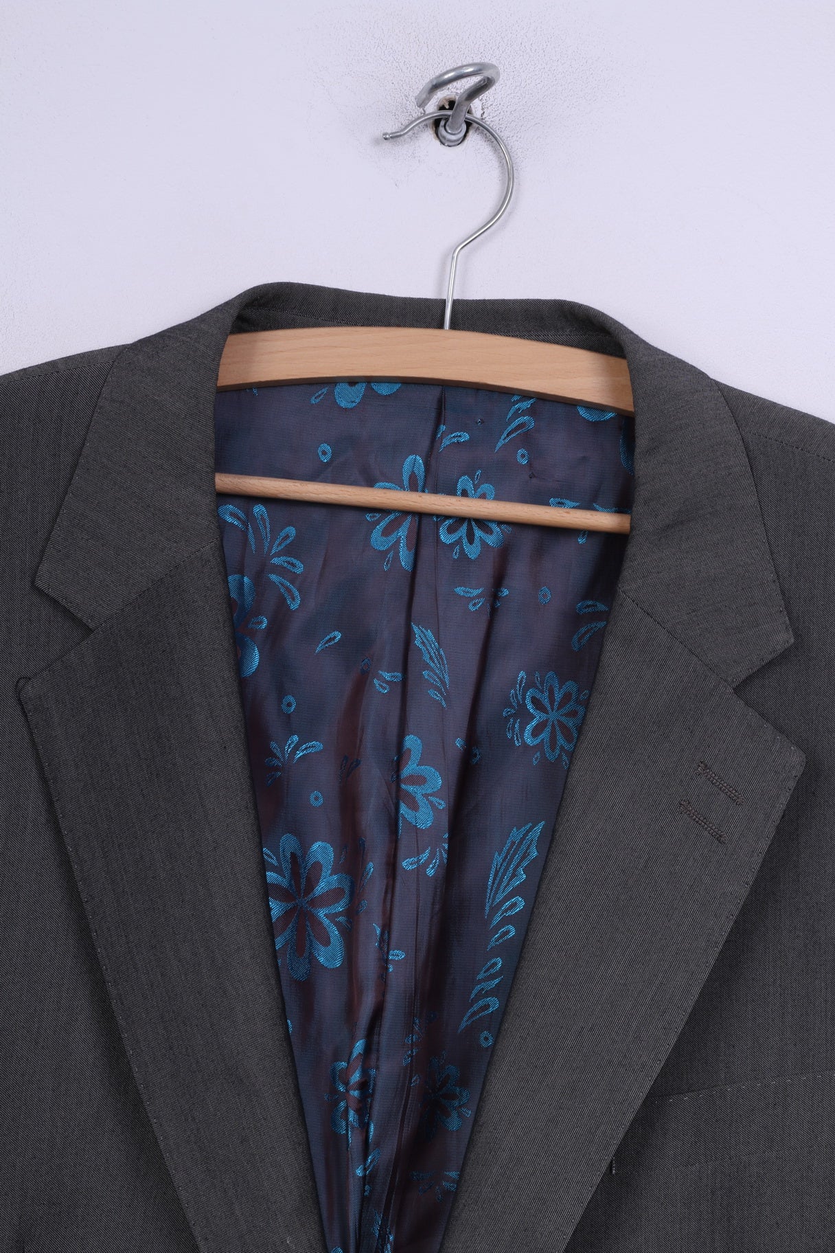 Jacamo Mens 48R 3XL Blazer Single Breasted Shoulder Pads Jacket Grey