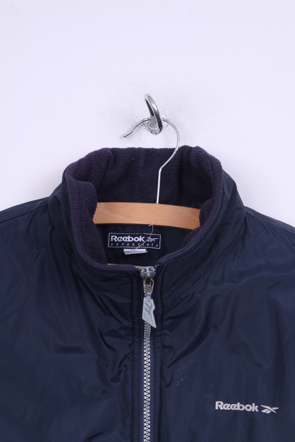 Reebok Essentials Garçons 30'' 140cm Veste Rembourrée Fermeture Éclair Complète Nylon Marine Imperméable 