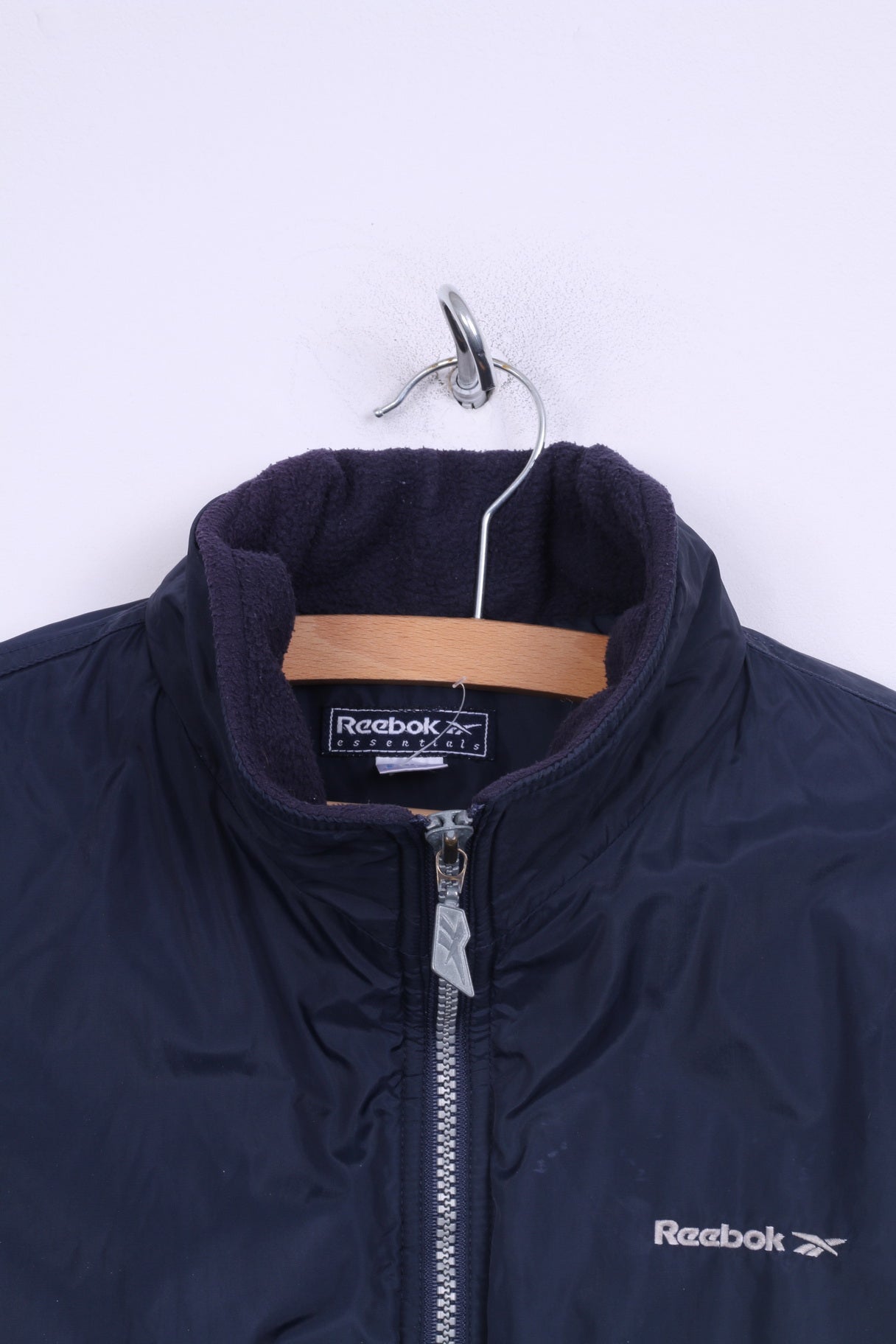 Reebok Essentials Garçons 30'' 140cm Veste Rembourrée Fermeture Éclair Complète Nylon Marine Imperméable 