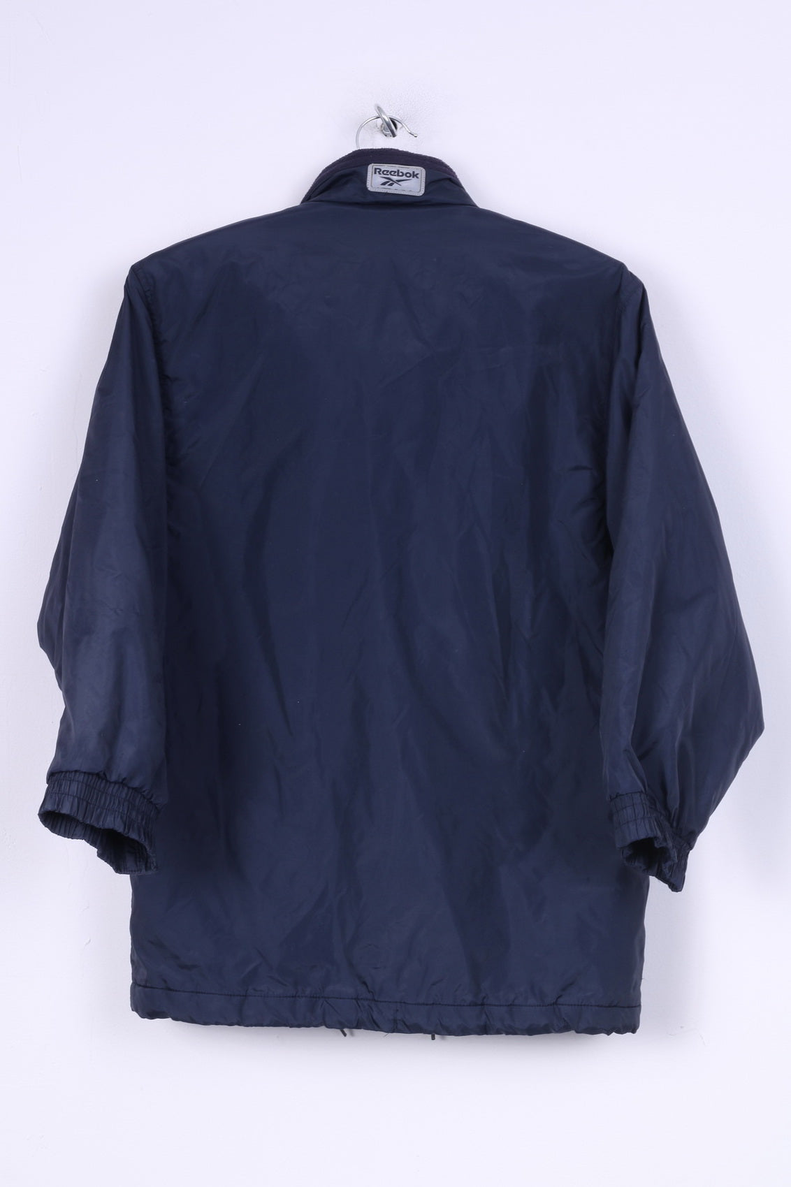 Reebok Essentials Garçons 30'' 140cm Veste Rembourrée Fermeture Éclair Complète Nylon Marine Imperméable 