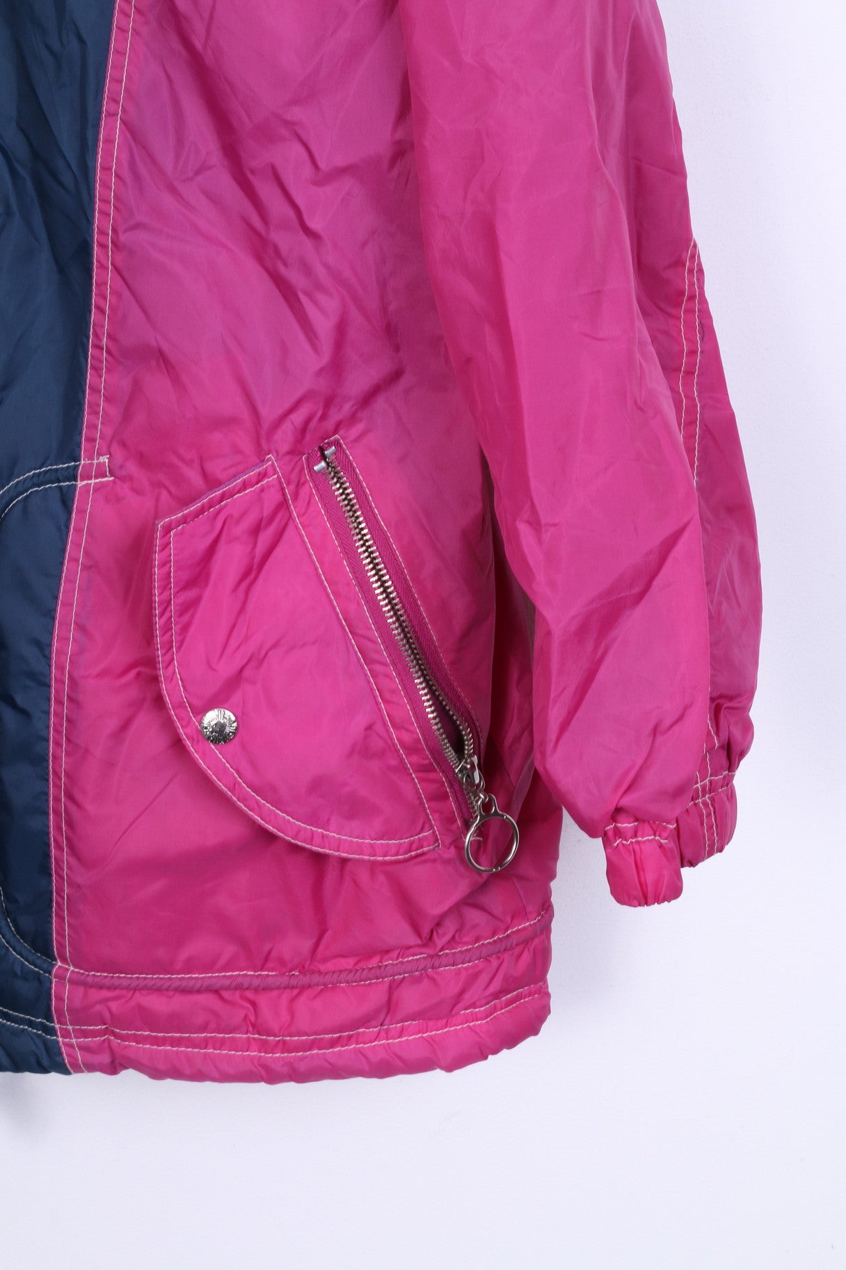 Mondial Sport Mens M Track Top Jacket Hood Green Nylon Waterproof