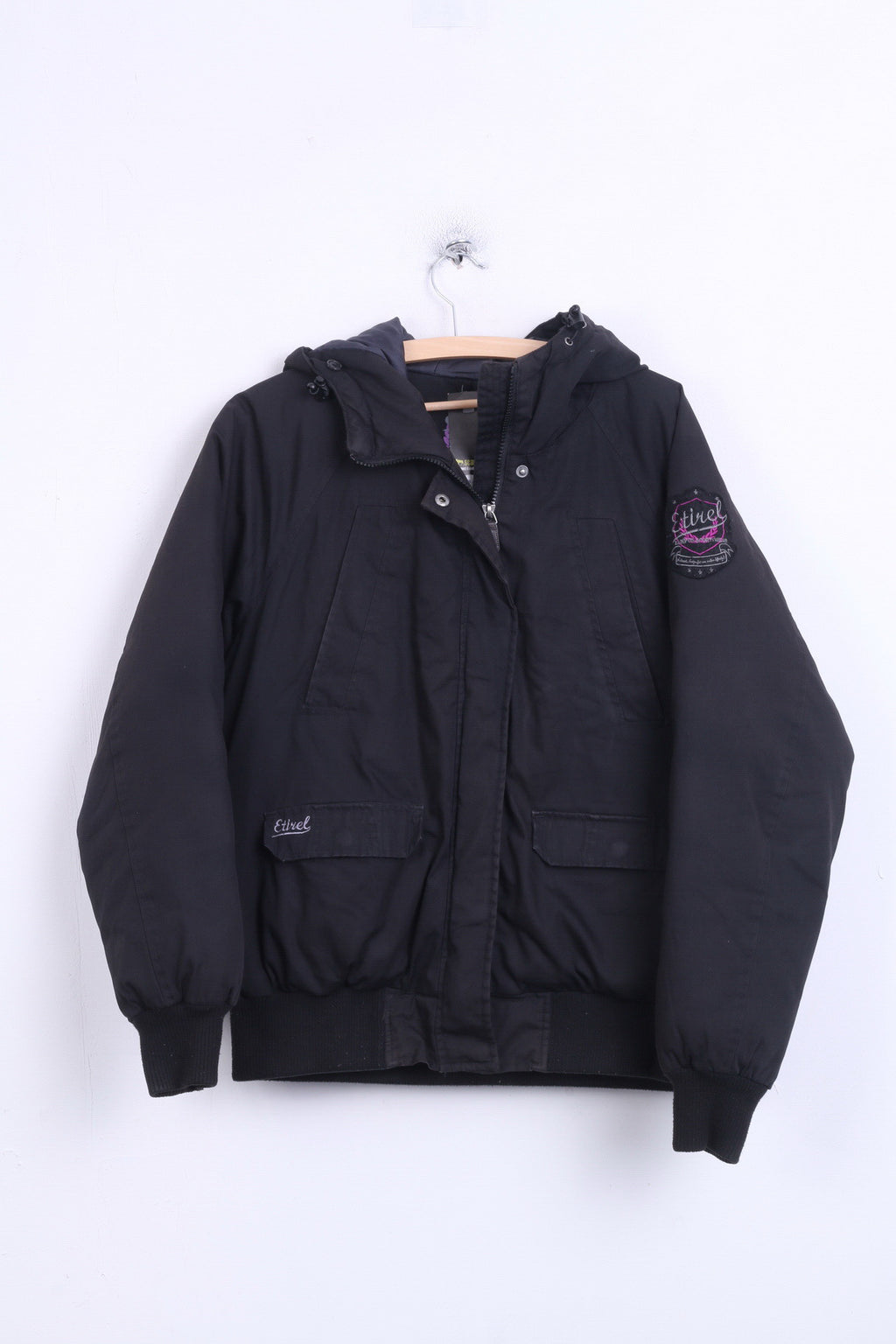 Etirel Campus Sportswear Mens M Jacket Padded Winter Hood Black - RetrospectClothes