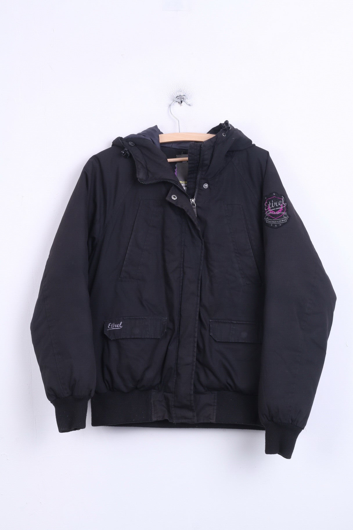 Etirel Campus Sportswear Mens M Jacket Padded Winter Hood Black - RetrospectClothes