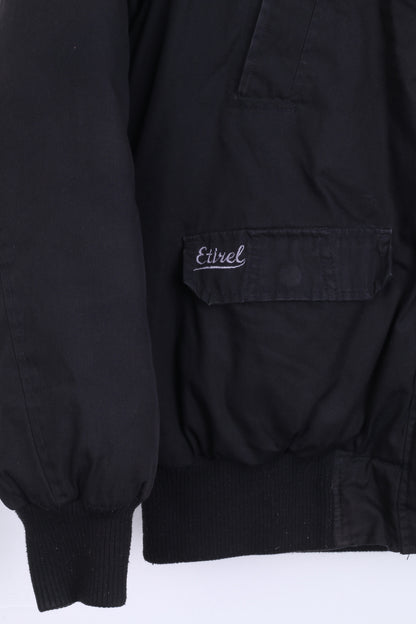 Etirel Campus Sportswear Mens M Jacket Padded Winter Hood Black - RetrospectClothes