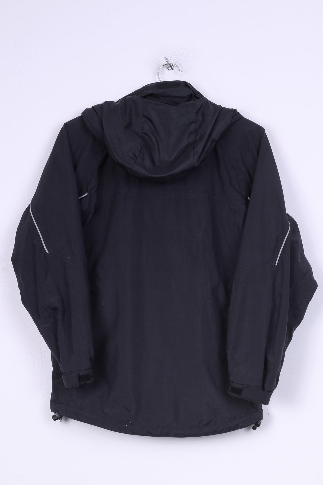 Sprayway Girls 12Age Jacket Hooded Black Full Zipper Nylon Waterproof