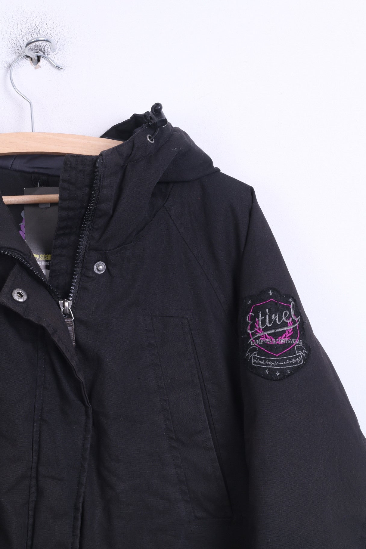 Etirel Campus Sportswear Mens M Jacket Padded Winter Hood Black - RetrospectClothes