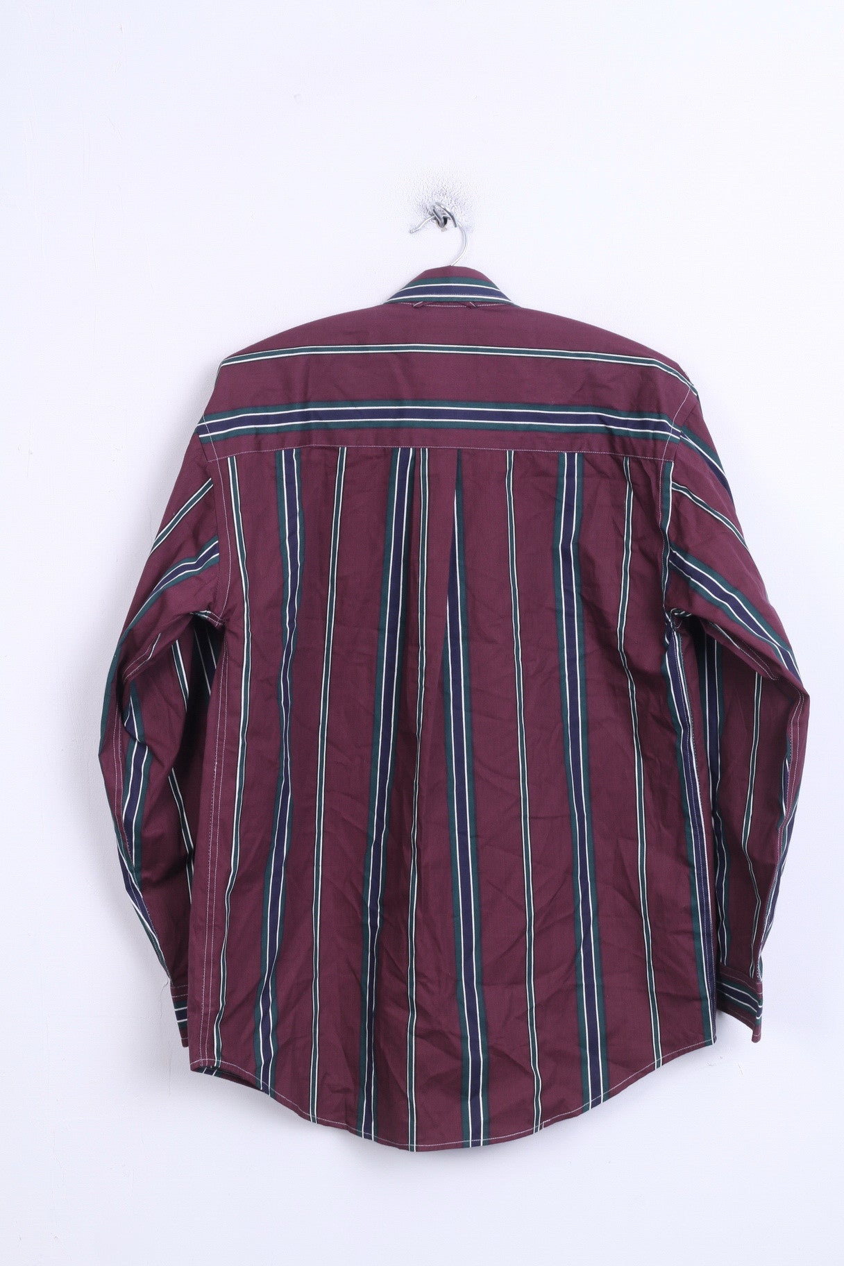 JEAN PHILLIPE Mens S Casual Shirt Purple Striped Cotton - RetrospectClothes