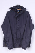 Paul Smith PSJ Veste XL pour homme avec fermeture éclair complète en coton bleu à capuche 