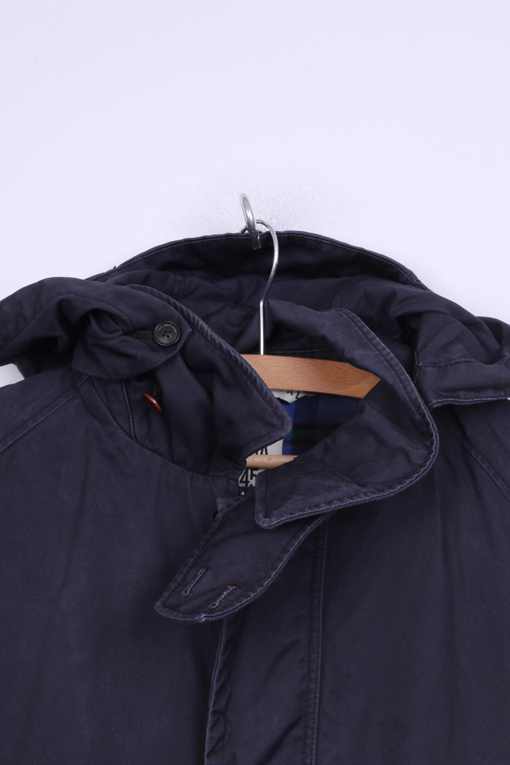 Paul Smith PSJ Veste XL pour homme avec fermeture éclair complète en coton bleu à capuche 