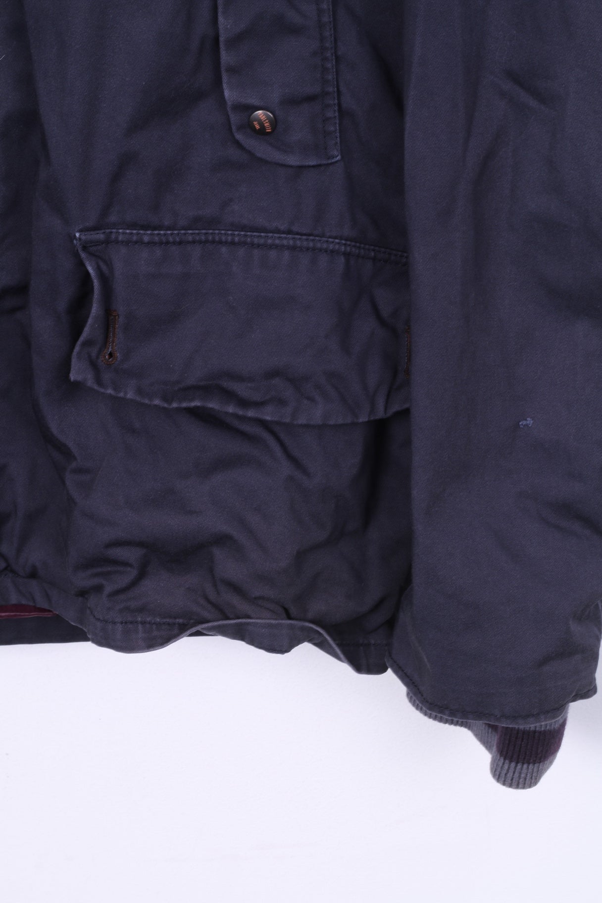 Paul Smith PSJ Veste XL pour homme avec fermeture éclair complète en coton bleu à capuche 