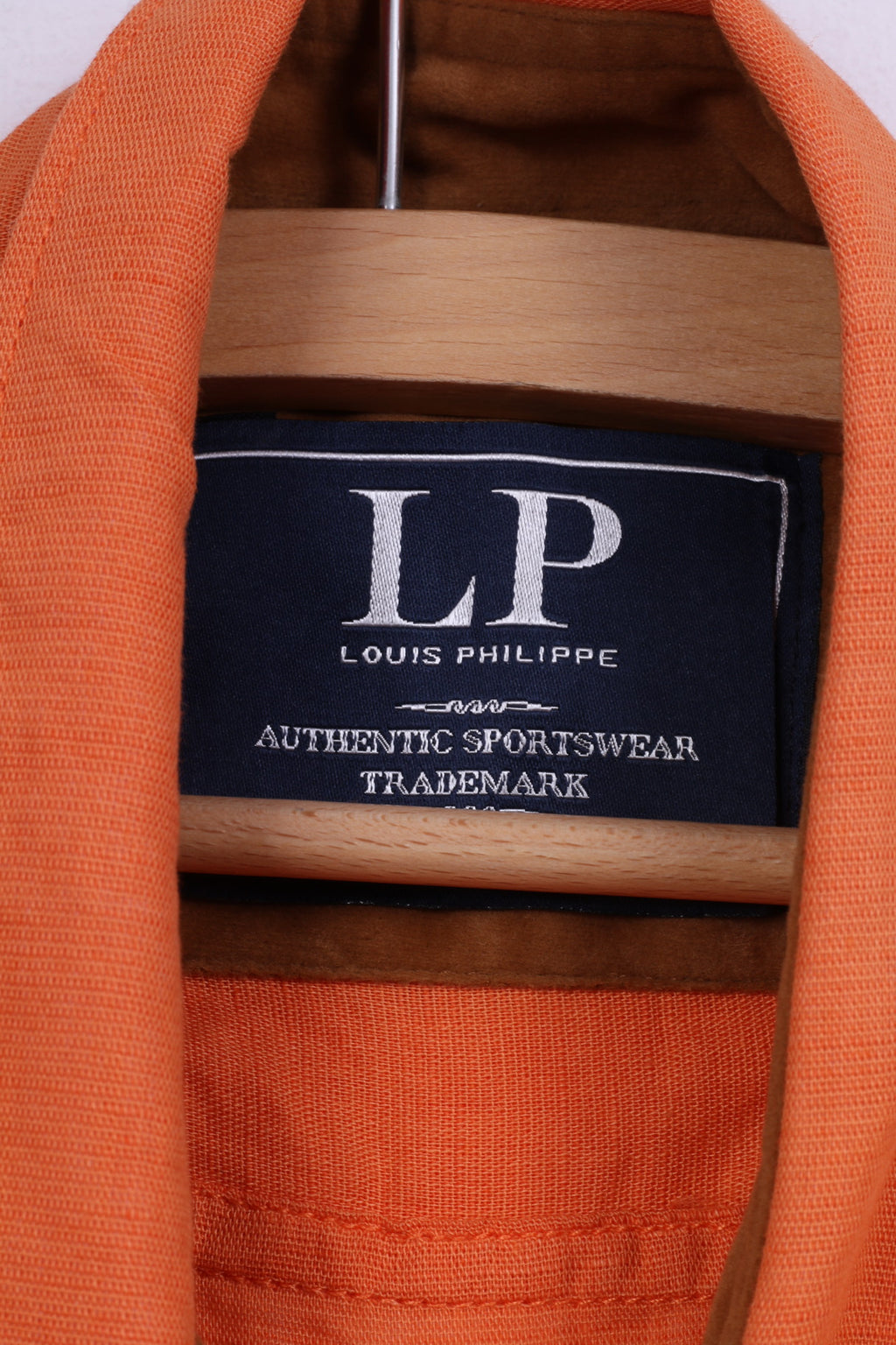 Louis Philippe Chemise décontractée XL pour homme en coton orange authentique haut de sport 