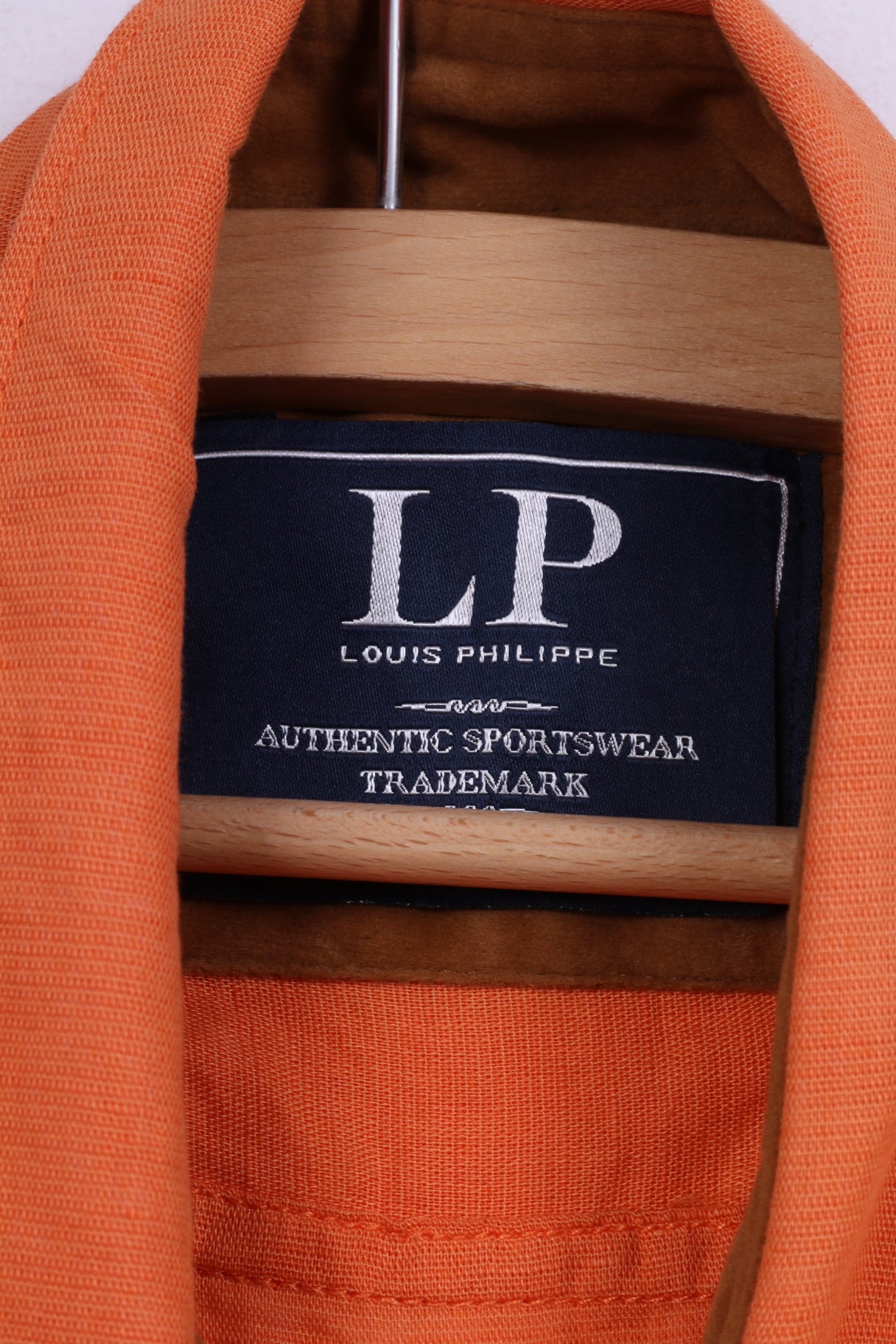 Louis Philippe Chemise décontractée XL pour homme en coton orange authentique haut de sport 
