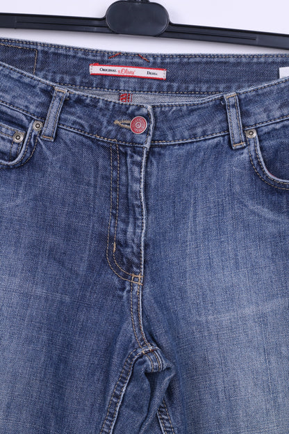 S.Olivier Womens 38 Jeans Trousers Blue Denim L34 Cotton