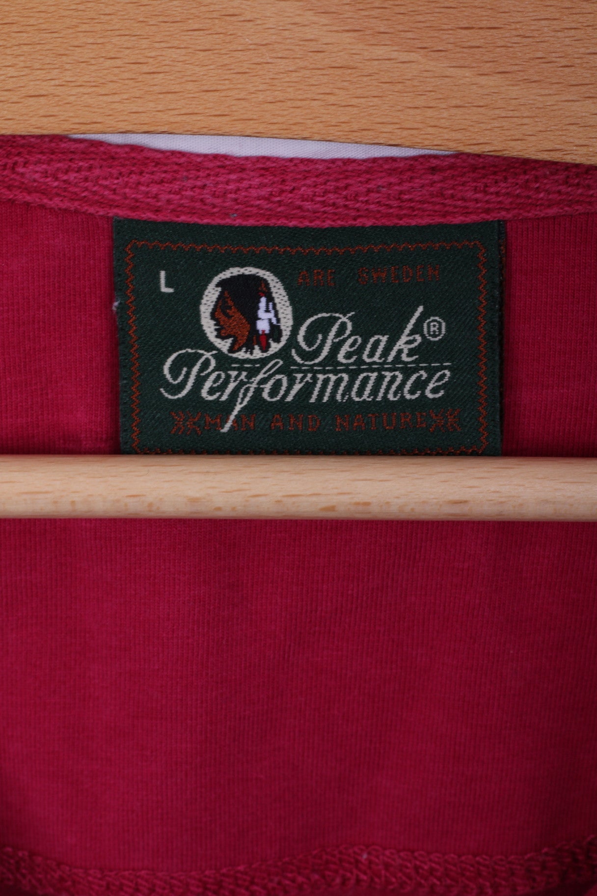 Peak Performance Womens L Polo Shirt Long Sleeve Striped Cotton