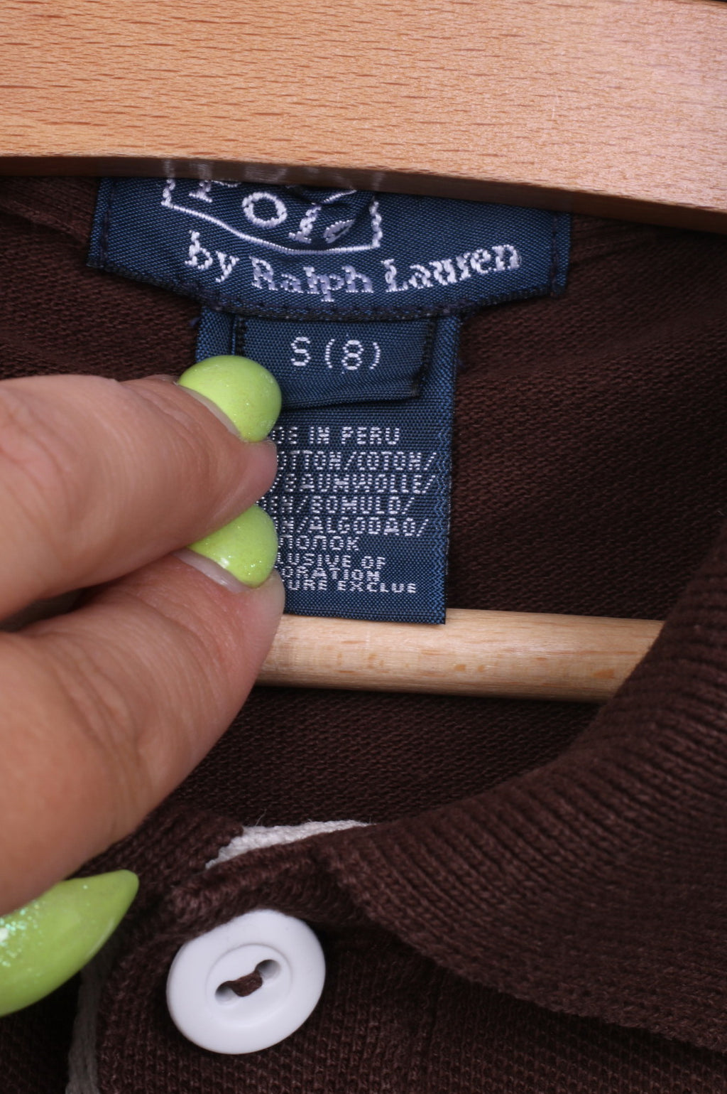 Polo by Ralph Lauren Polo S 8 pour femme marron à manches courtes Tournoi de golf RLPC #6 