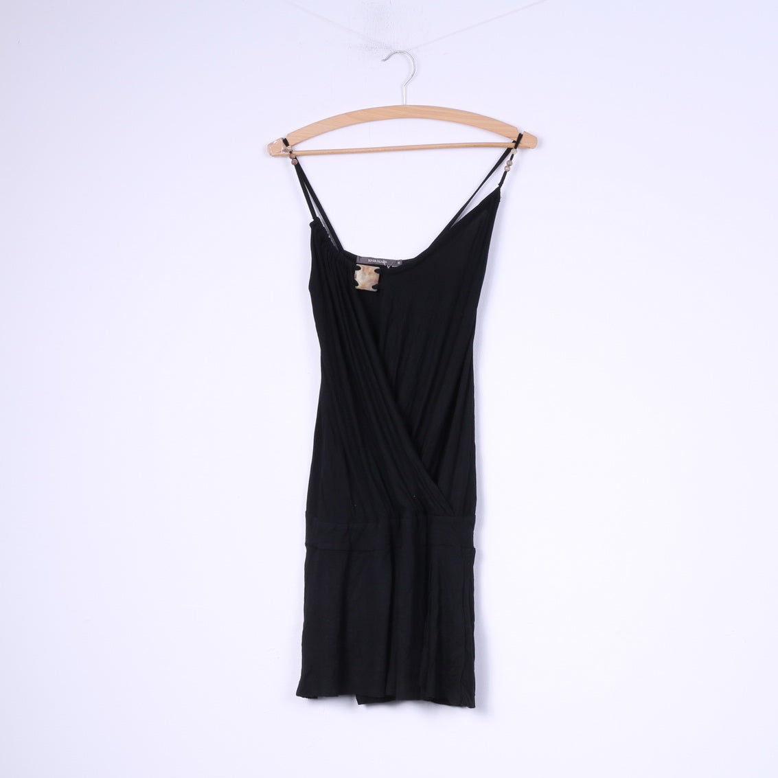 River Island Womens 10 M Tunic Black Spaghetti Straps Top