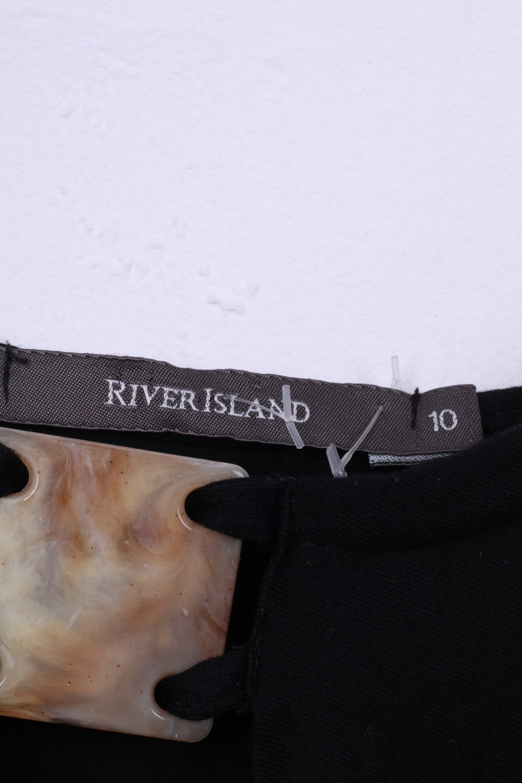 River Island Womens 10 M Tunic Black Spaghetti Straps Top