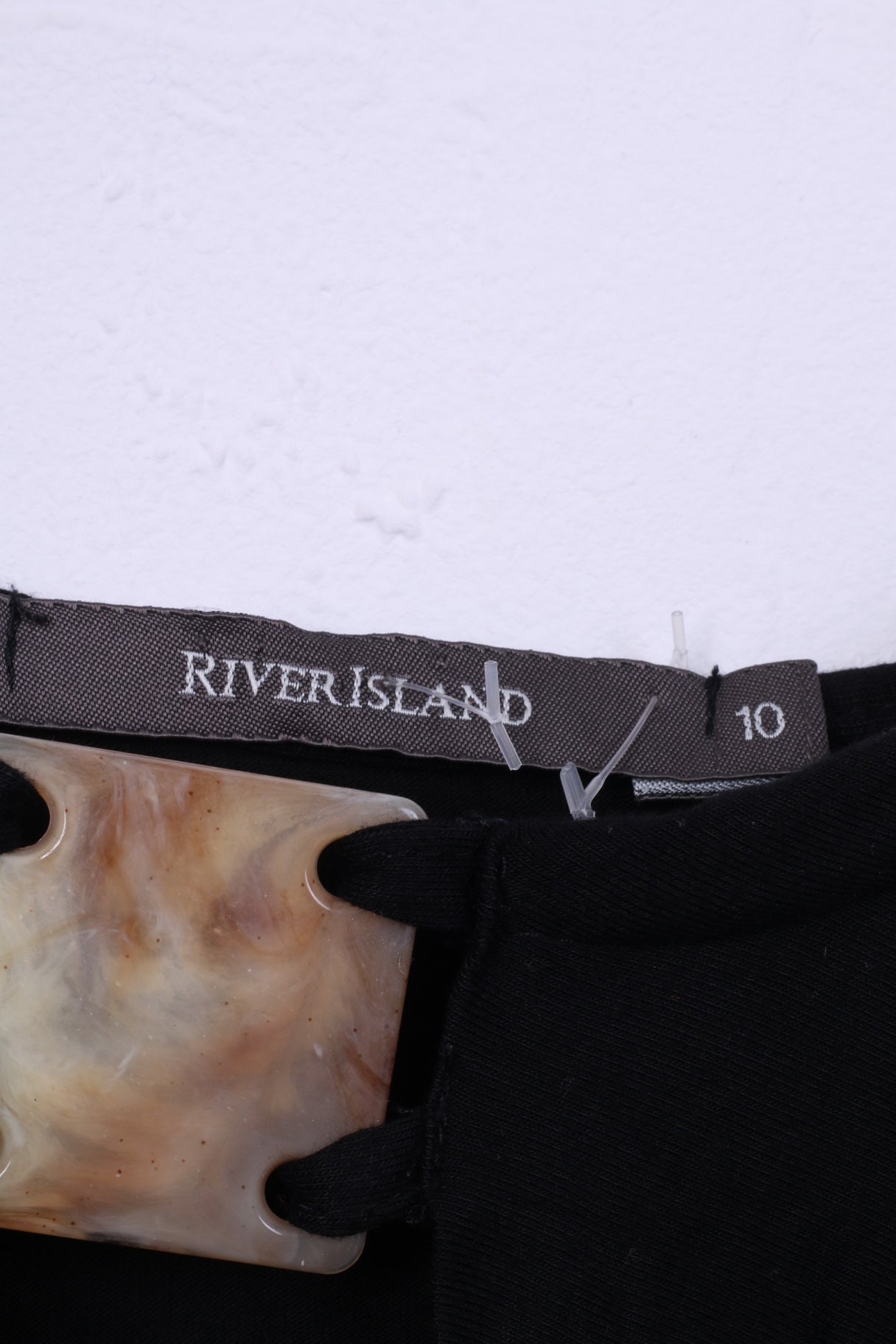 River Island Womens 10 M Tunic Black Spaghetti Straps Top