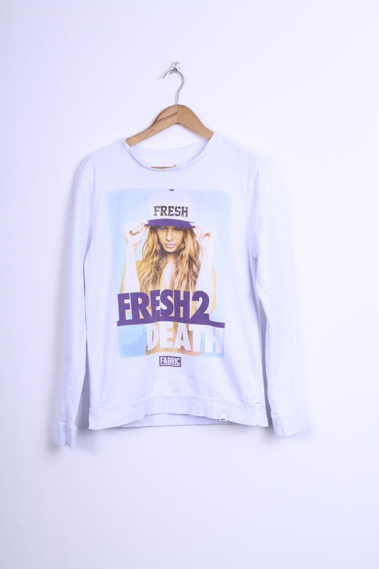 FABRIC Sweat-shirt XL pour femme Blanc Fresh2 Death Cotton
