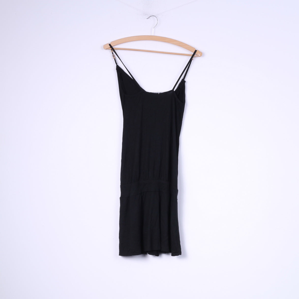River Island Womens 10 M Tunic Black Spaghetti Straps Top
