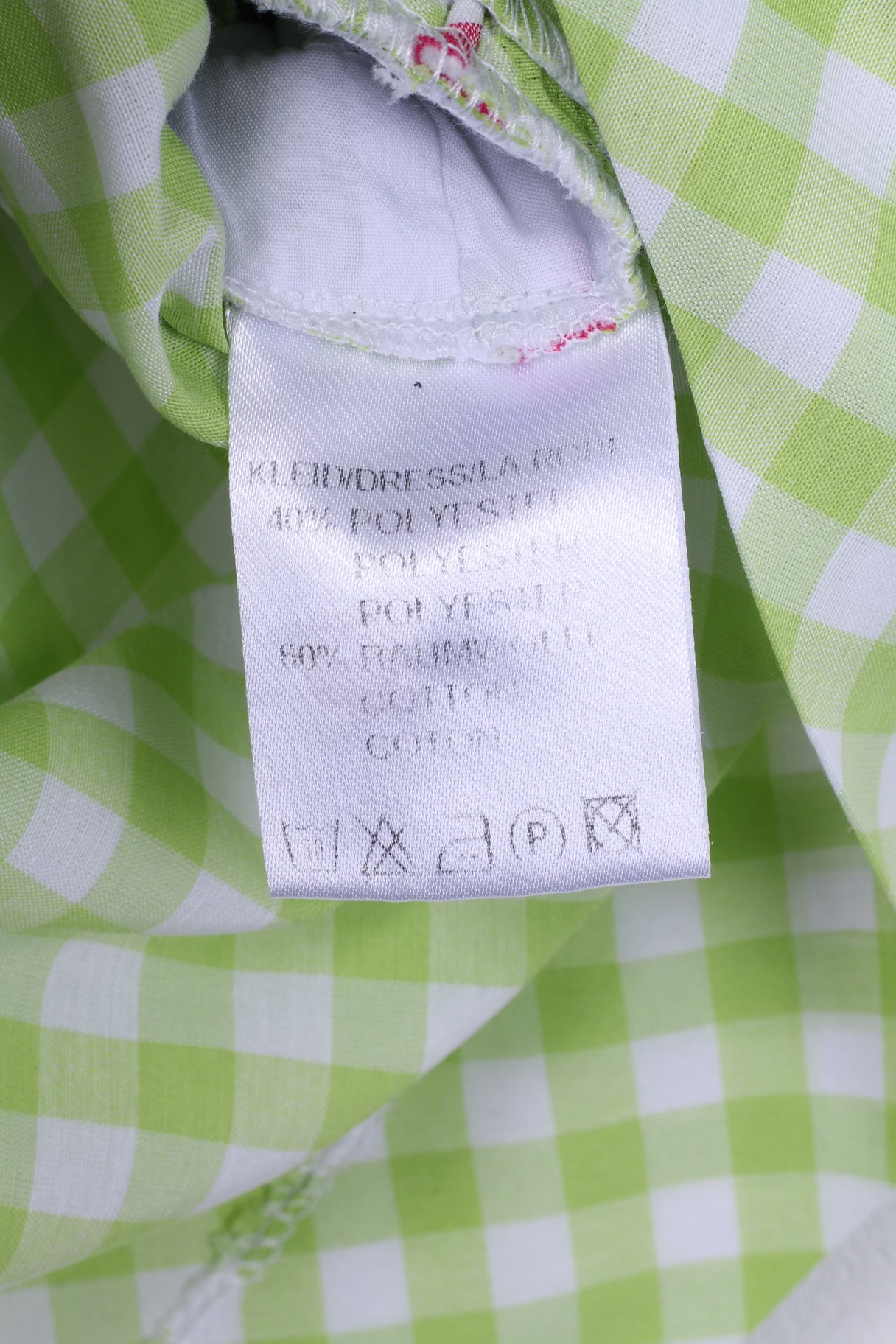 Stockerpoint Womens 36 S Mini Dress Check Green Sleeveless Cotton