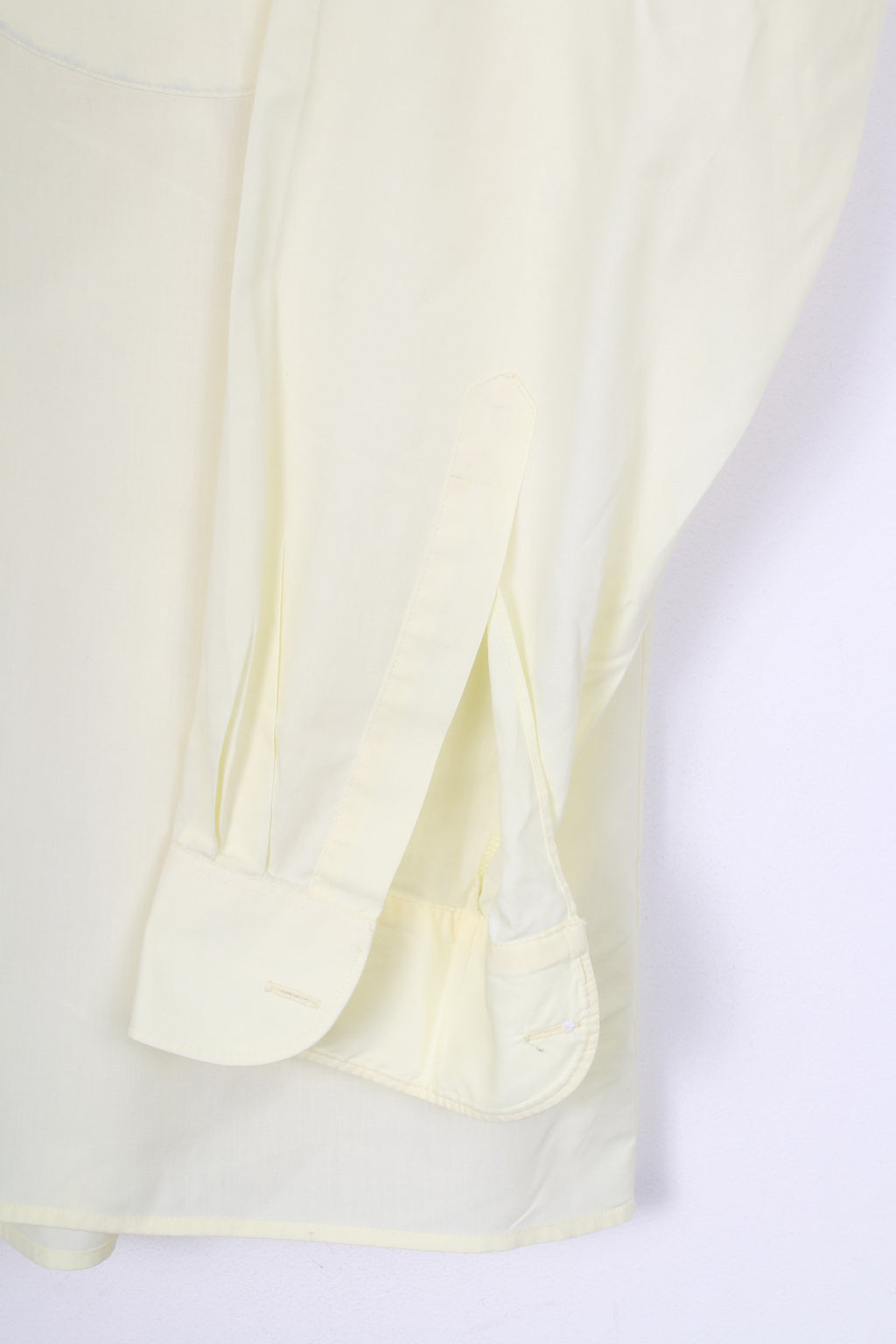 Olymp Golf Mens 42 XL Casual Shirt Yellow Cotton Long Sleeve