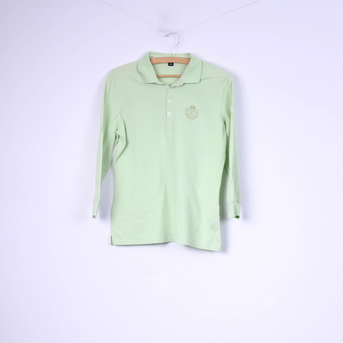 Tommy Hilfiger Ragazzi M Polo Camicia a Maniche Lunghe in Cotone con Bottoni Dettagliati 