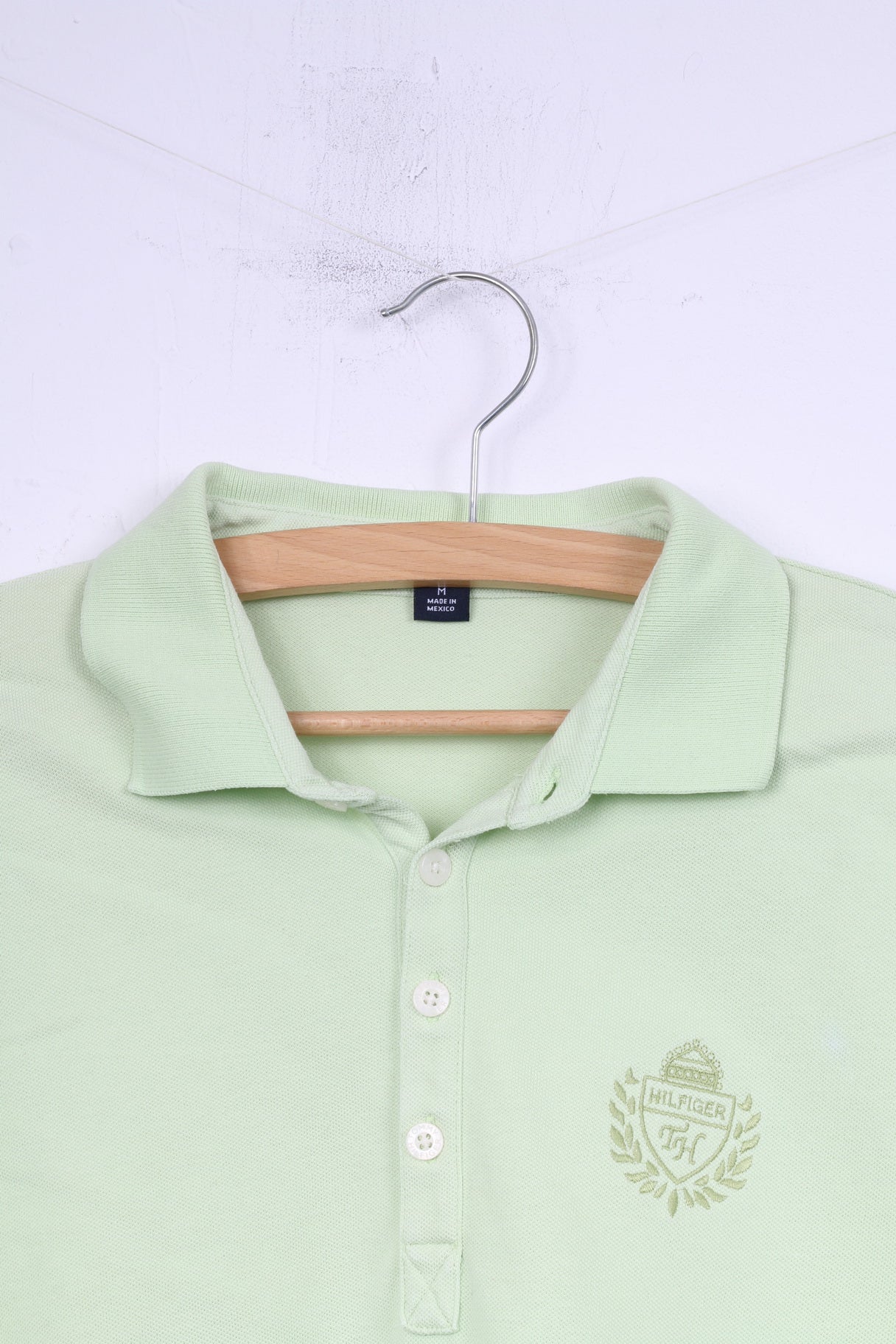 Tommy Hilfiger Ragazzi M Polo Camicia a Maniche Lunghe in Cotone con Bottoni Dettagliati 