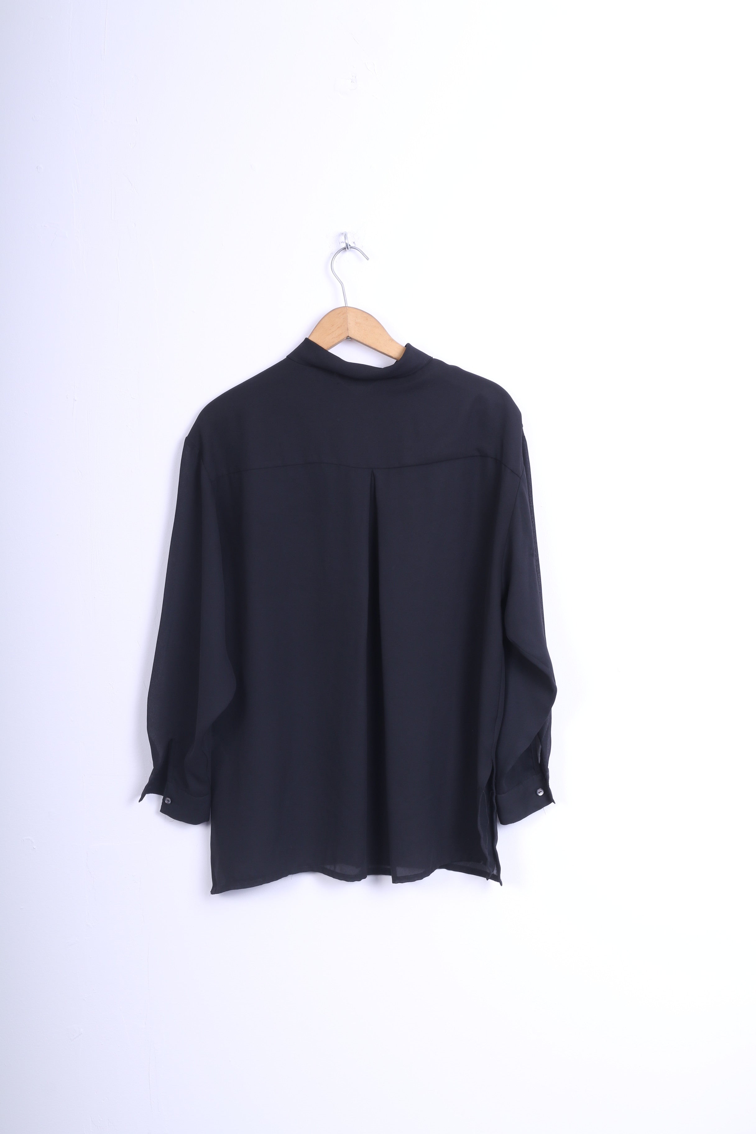 Next Femme M Chemise Casual Manches Longues Noir Transparent