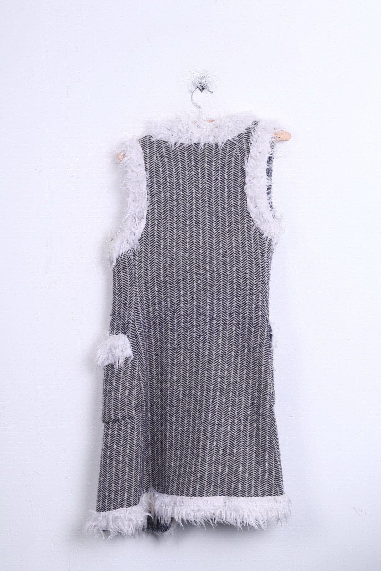 Telimena Łodź Fits Most Womens Bodywarmer Vest Boho Herringbone - RetrospectClothes