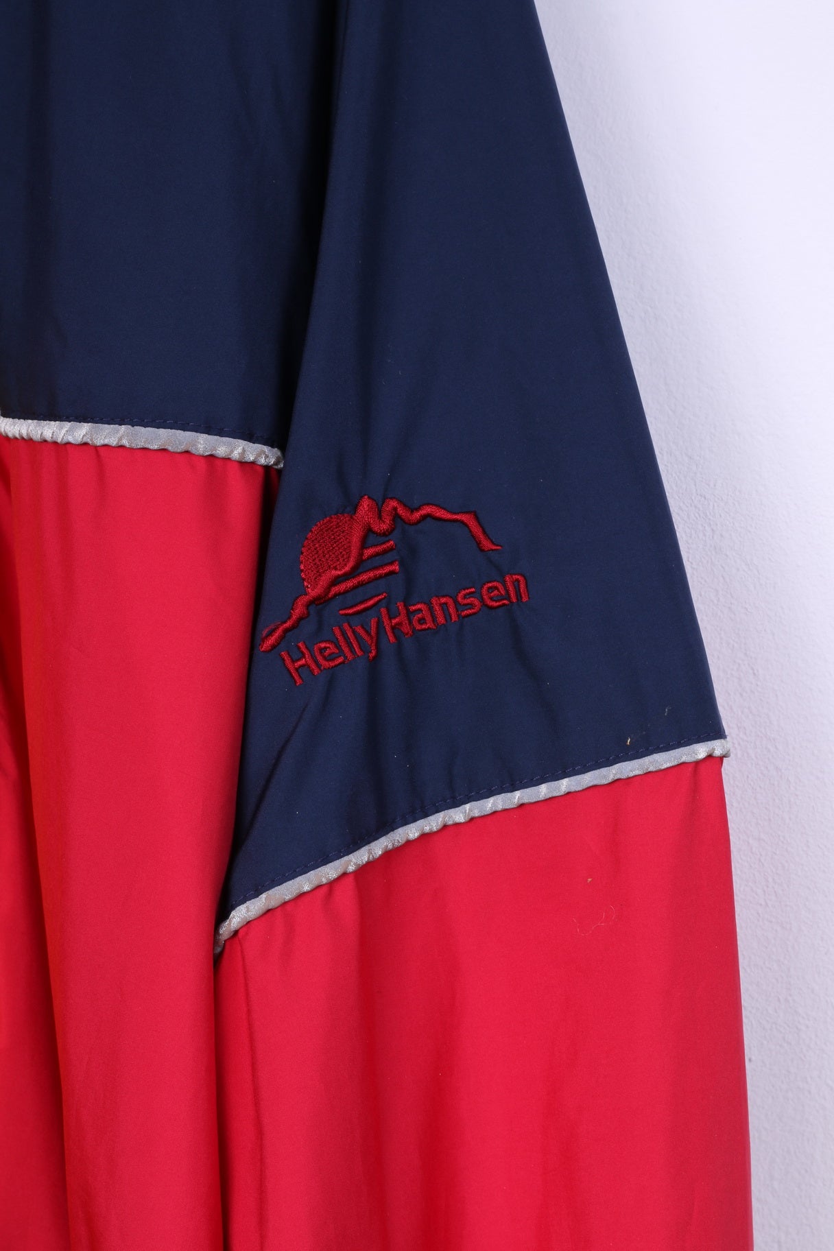 Helly Hansen Mens L 54-56 Lightweight Jacket Red Navy Hooded Top