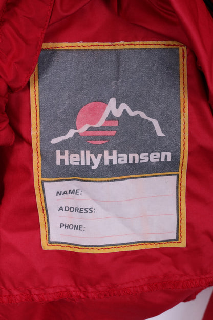 Helly Hansen Mens L 54-56 Lightweight Jacket Red Navy Hooded Top