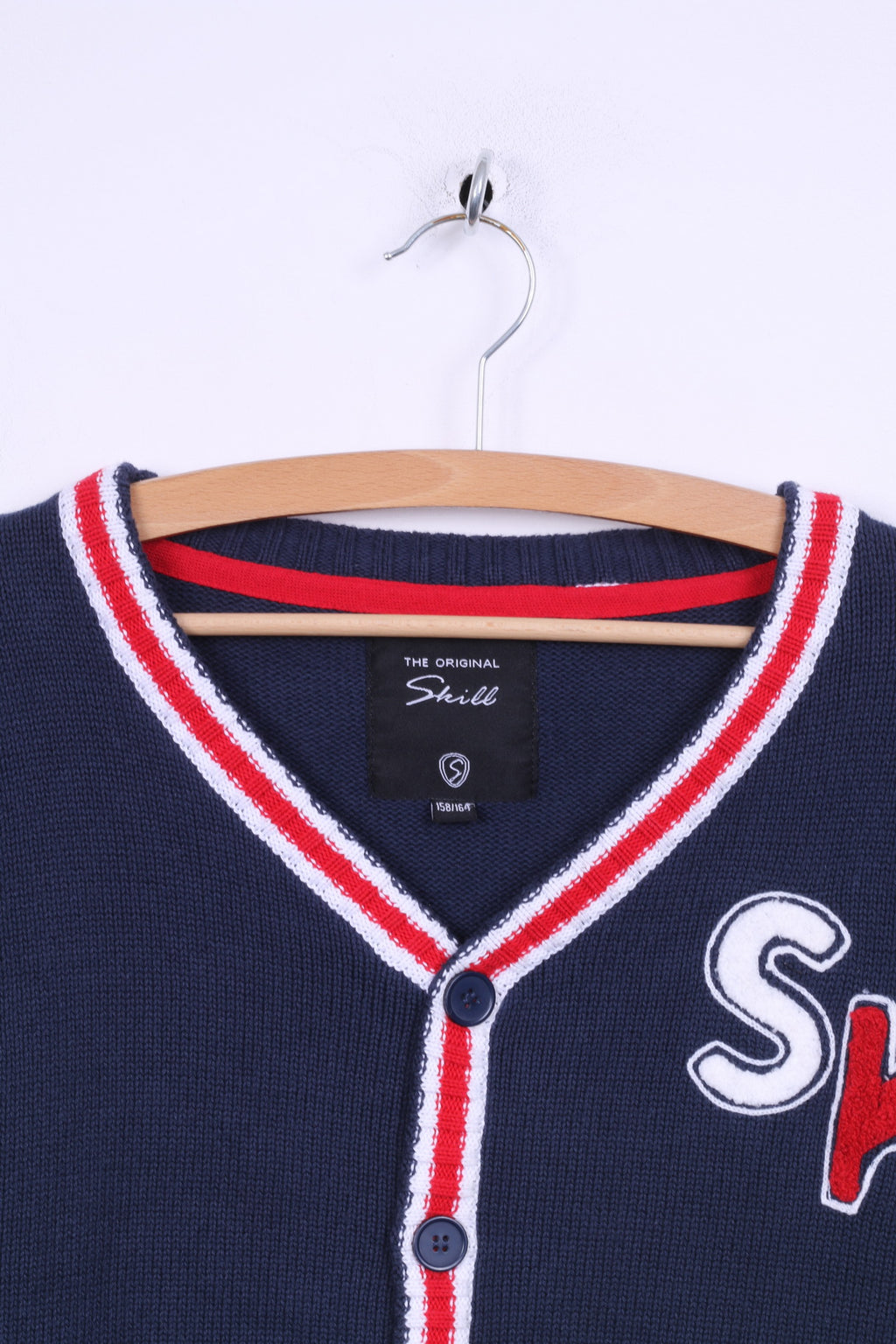 Skill Boys 158 - 164 13 âge Pull Marine Coton Casual Cardigan Pads