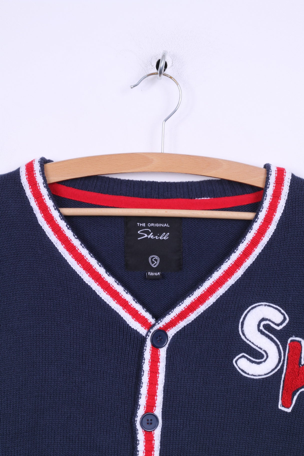 Skill Boys 158 - 164 13 âge Pull Marine Coton Casual Cardigan Pads