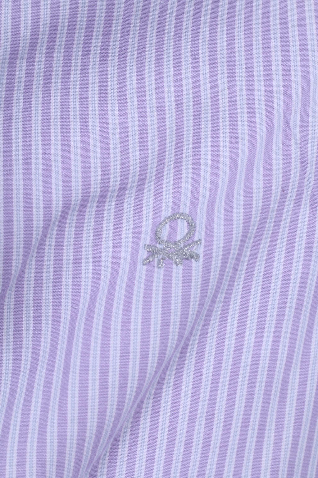 United Colors Of Benetton Girls XL 10-11 Age Casual Shirt Striped Violet Ruffle Top