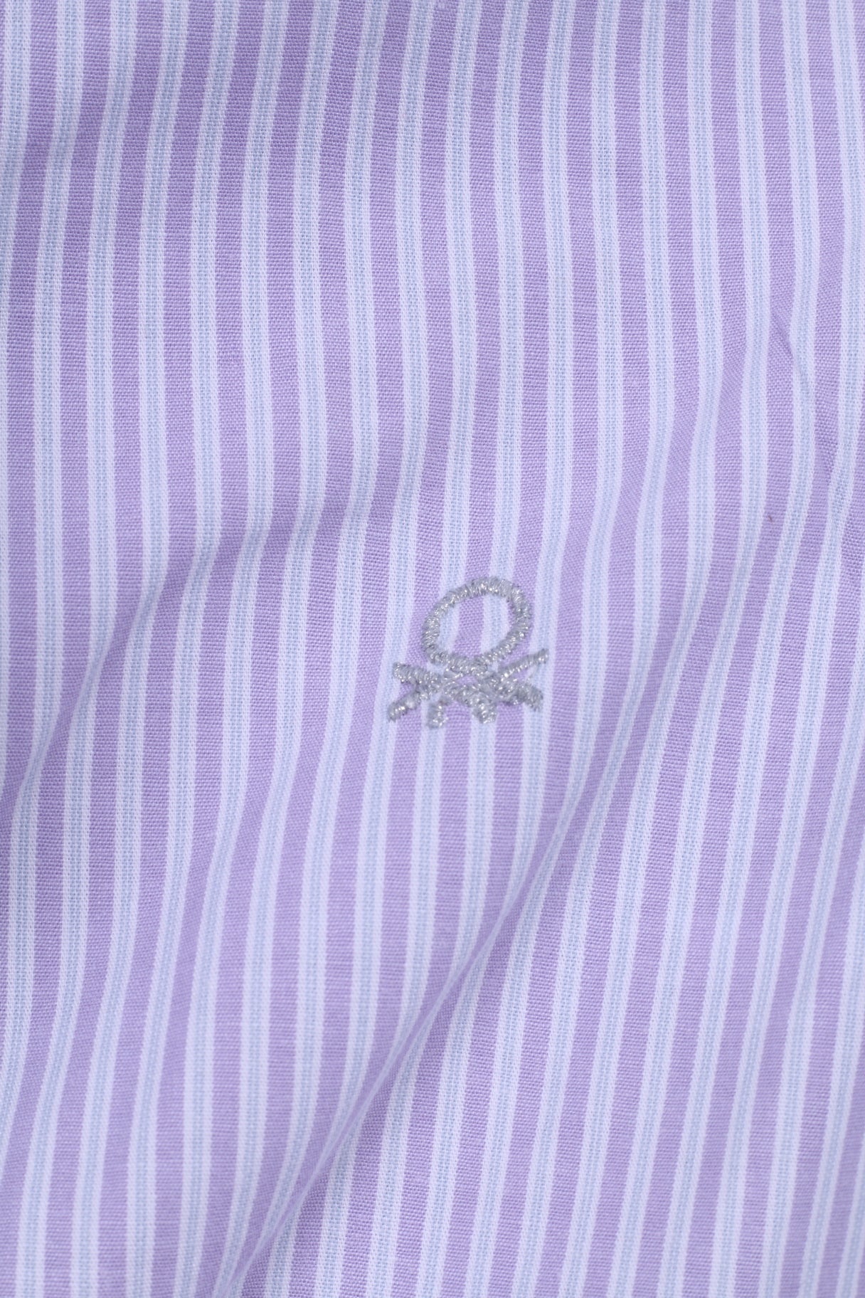 United Colors Of Benetton Girls XL 10-11 Age Casual Shirt Striped Violet Ruffle Top