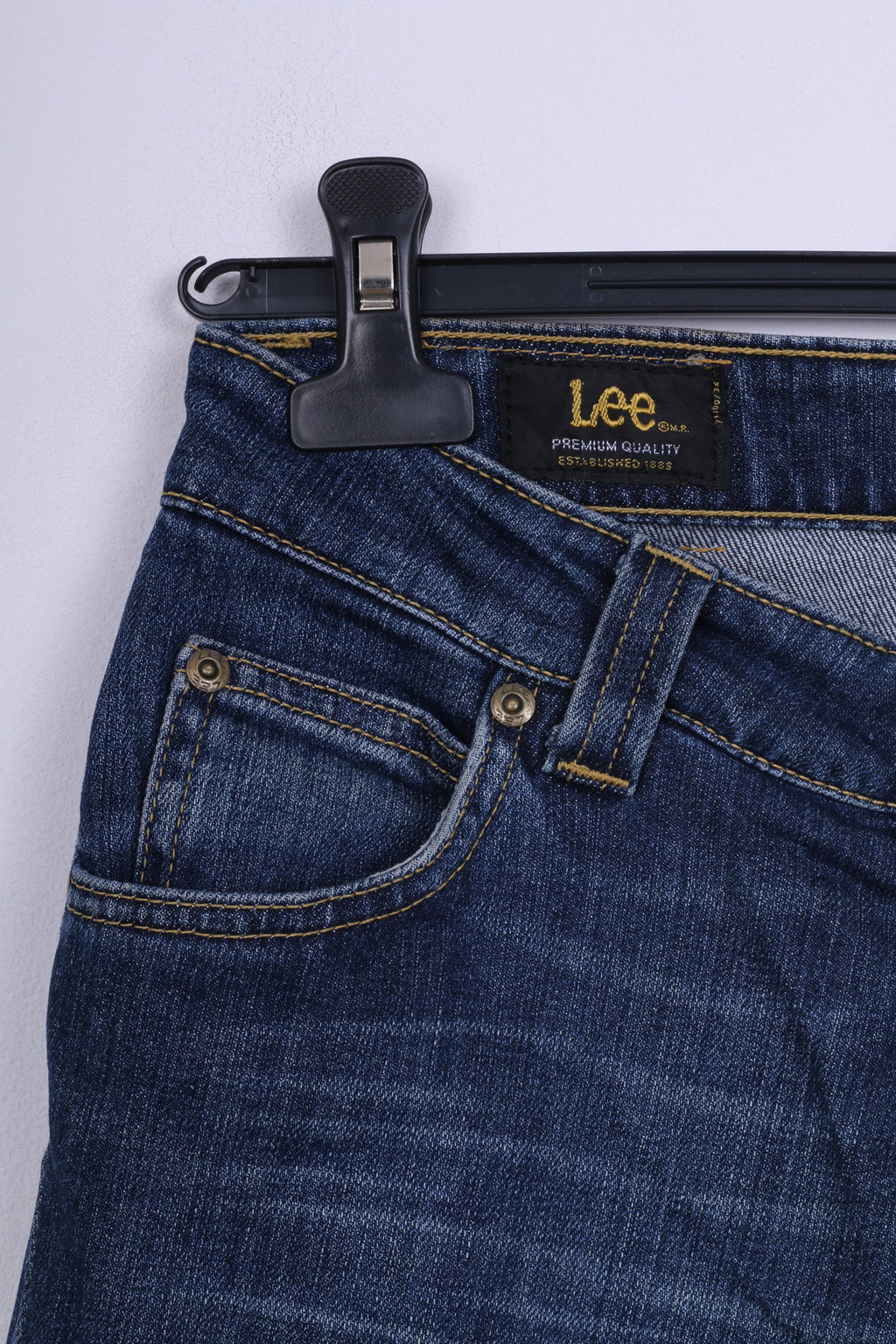 Pantaloni Lee W30-31 da donna Jeans Denim Cotone Blu