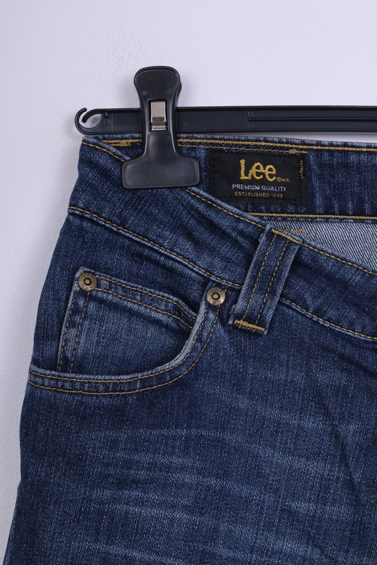 Pantaloni Lee W30-31 da donna Jeans Denim Cotone Blu