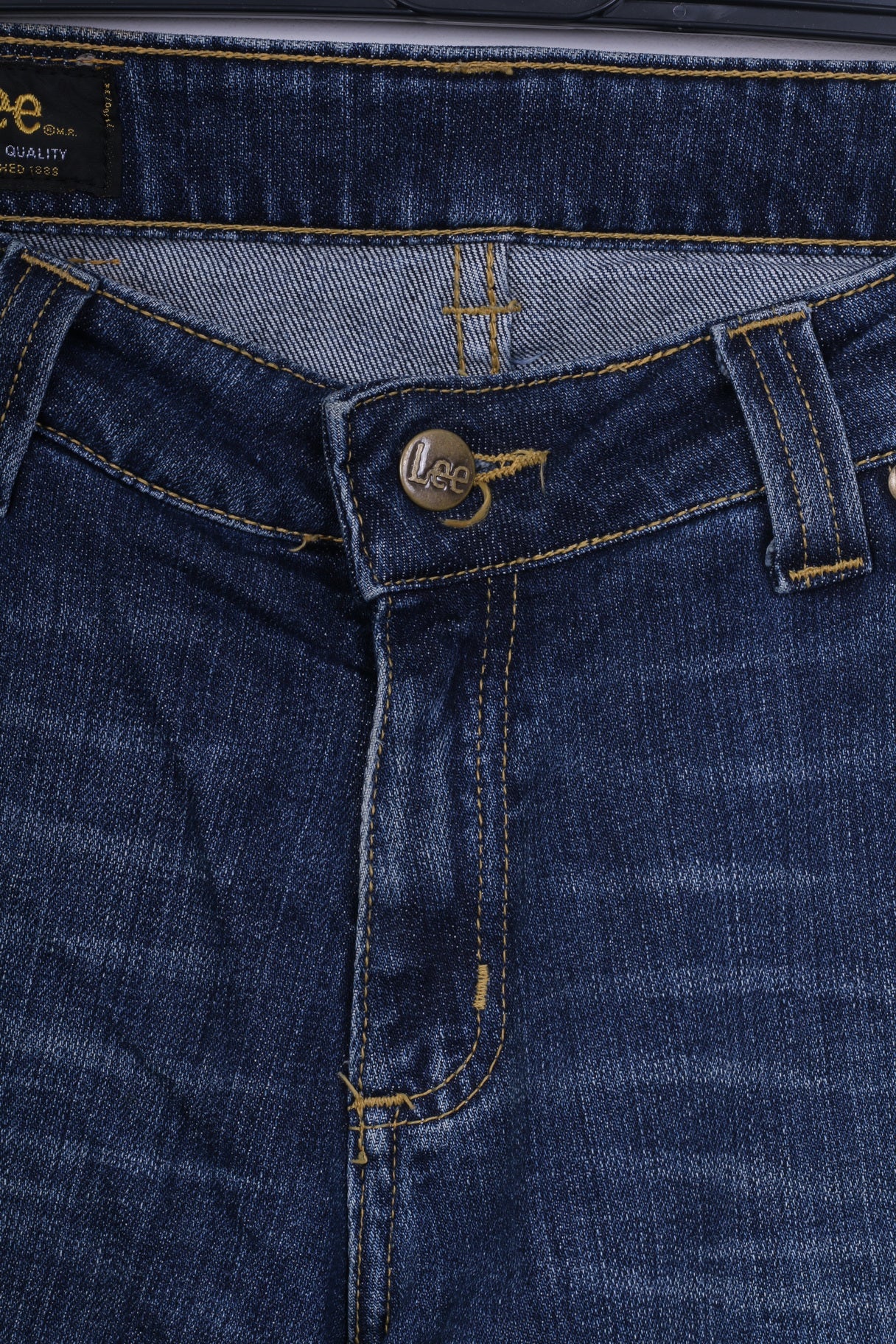 Pantaloni Lee W30-31 da donna Jeans Denim Cotone Blu