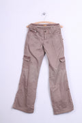 New Stefanel Womens 40 S Trousers Gold Pantalone Over Drill - RetrospectClothes