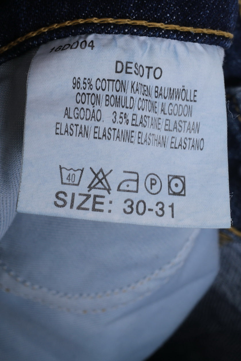 Pantaloni Lee W30-31 da donna Jeans Denim Cotone Blu