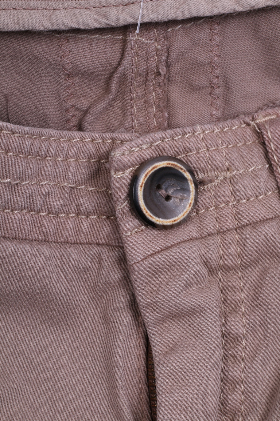 New Stefanel Womens 40 S Trousers Gold Pantalone Over Drill - RetrospectClothes