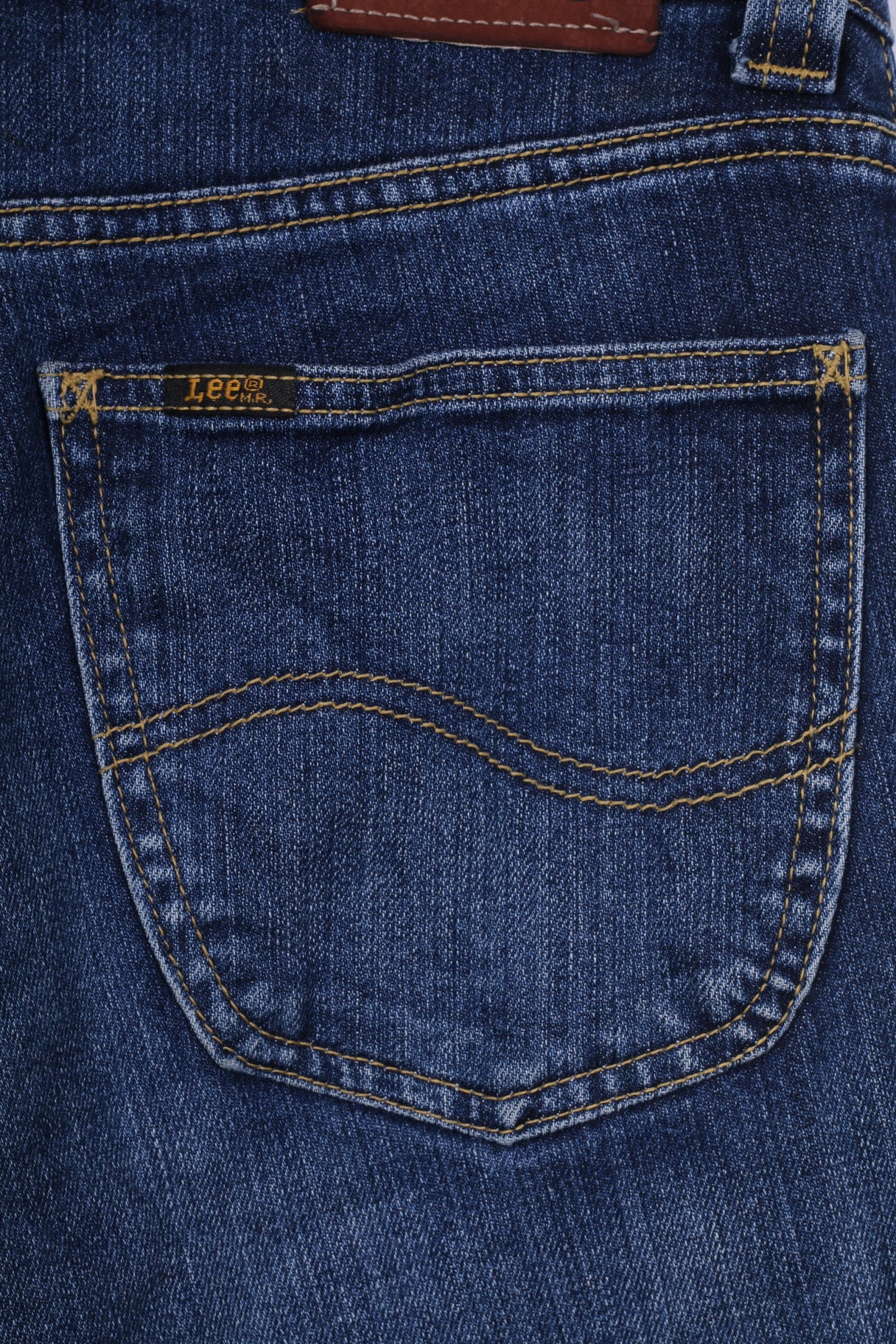 Pantaloni Lee W30-31 da donna Jeans Denim Cotone Blu