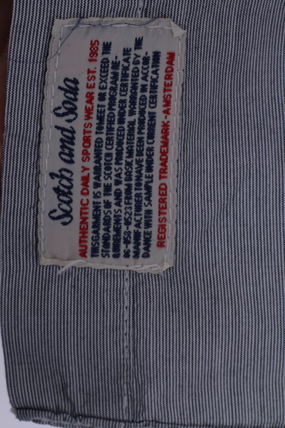 Camicia casual da uomo Scotch &amp; Soda L in cotone grigio, abbigliamento sportivo quotidiano, manica lunga leggera