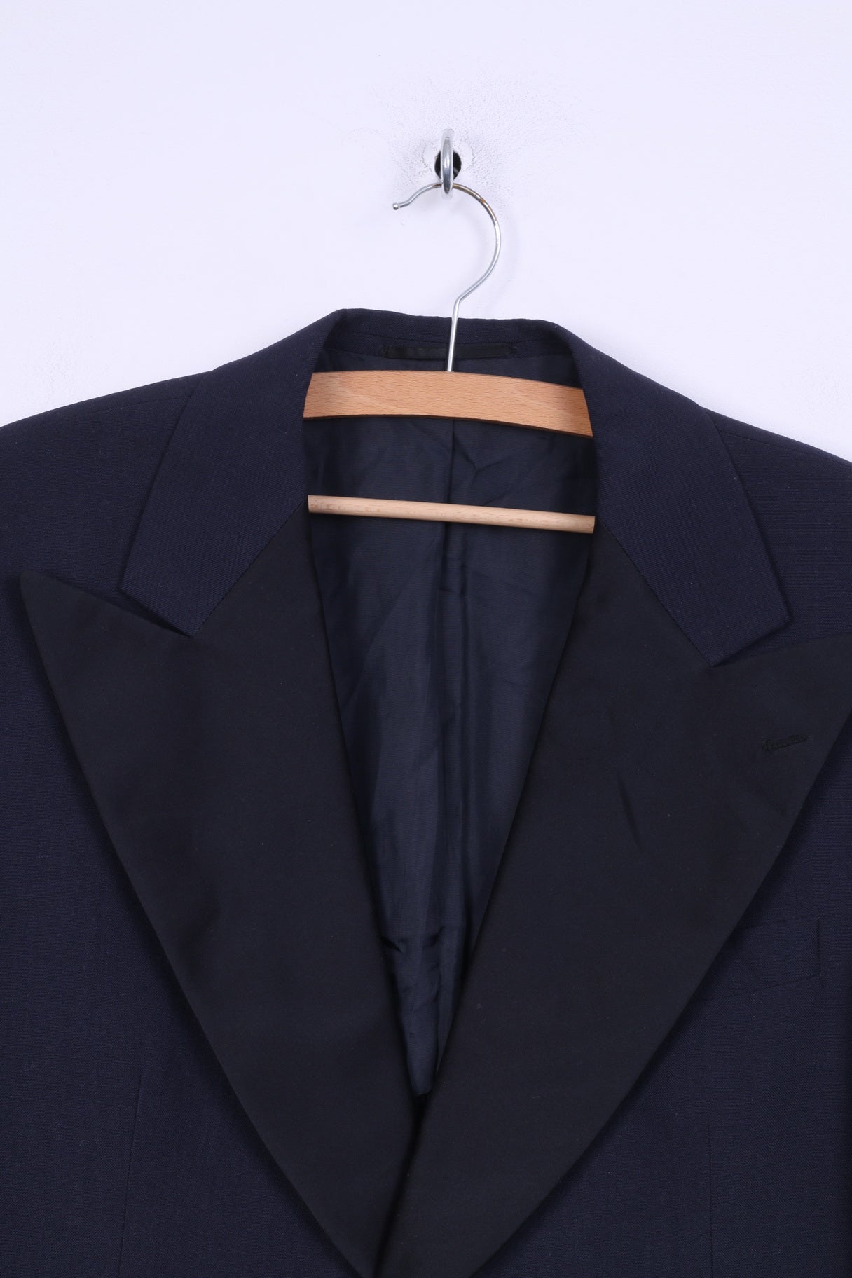 Treviera GRUDES Mens S Blazer Navy Suit Top Single Breasted Wool Blend